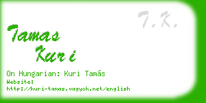 tamas kuri business card